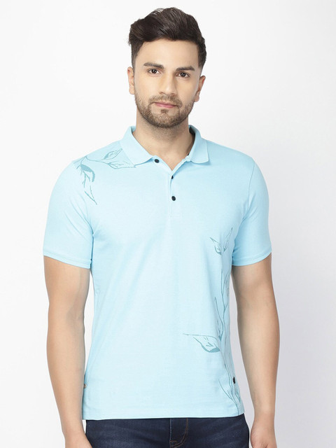 

Blackberrys Men Blue Solid Slim Fit Polo Collar T-shirt