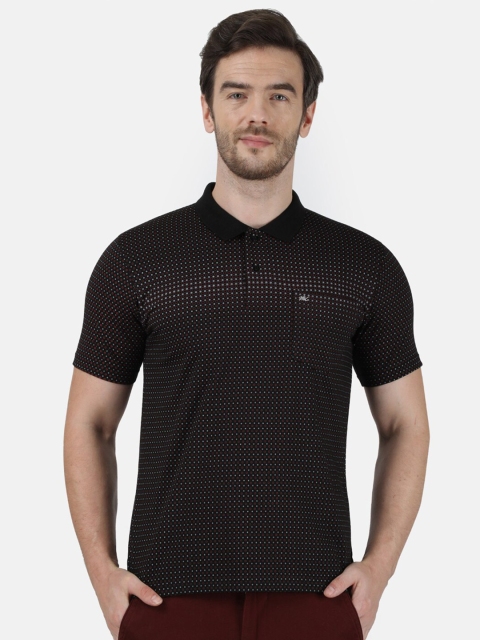 

Monte Carlo Men Black Printed Mandarin Collar T-shirt