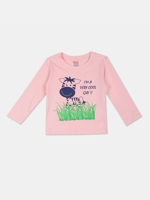 

Donuts Boys Pink Printed Round Neck T-shirt