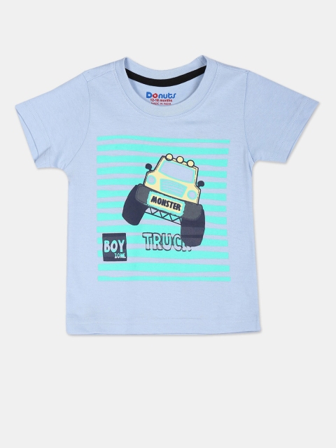 

Donuts Boys Blue Printed Round Neck T-shirt