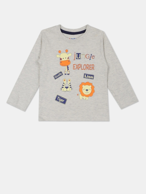 

Donuts Boys Grey Printed Round Neck T-shirt