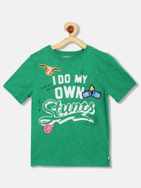 

GAP Boys Green Round Neck Graphic Print T-Shirt