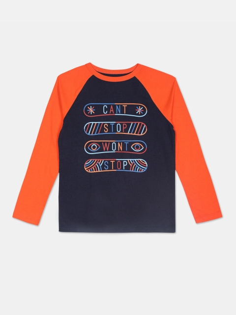 

GAP Boys Blue Graphic Long Sleeve Baseball Cotton T-Shirt