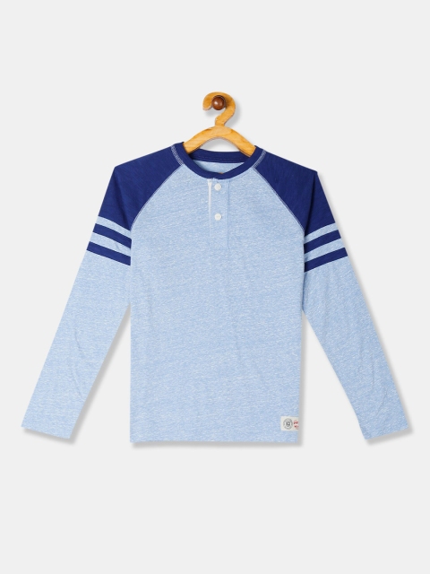 

GAP Boys Blue Chest-Stripe Henley T-Shirt