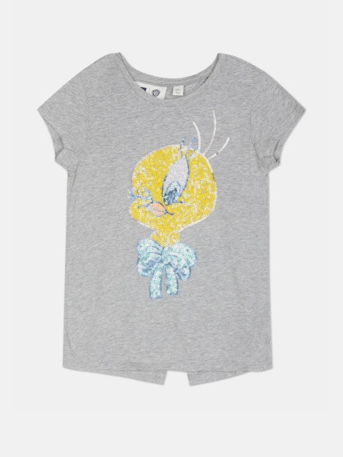 

GAP Girls Grey Looney Tunes Sequin Split Tee