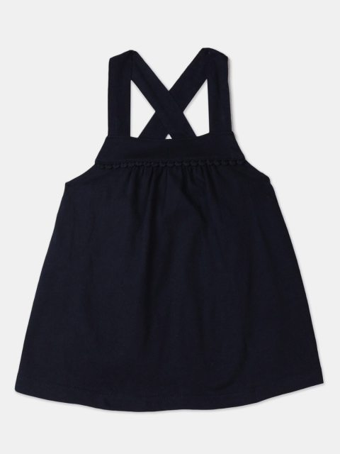 

GAP Toddler Girls Navy Blue Pom-Pom Lace Tank