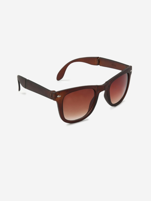 

FUZOKU Men Brown Lens & Brown Wayfarer Sunglasses with Polarised Lens FZKSS2020SG0013