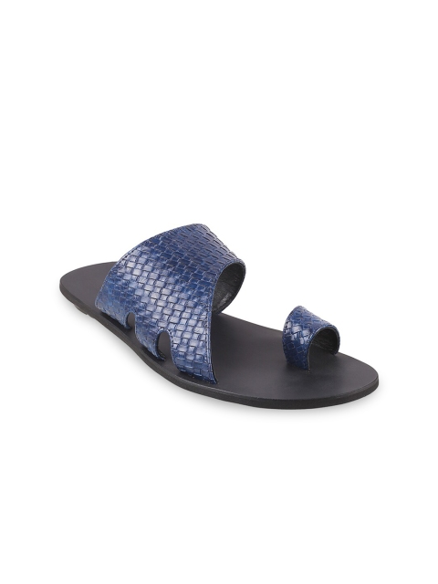 

Mochi Men Navy Blue Leather Comfort Sandals