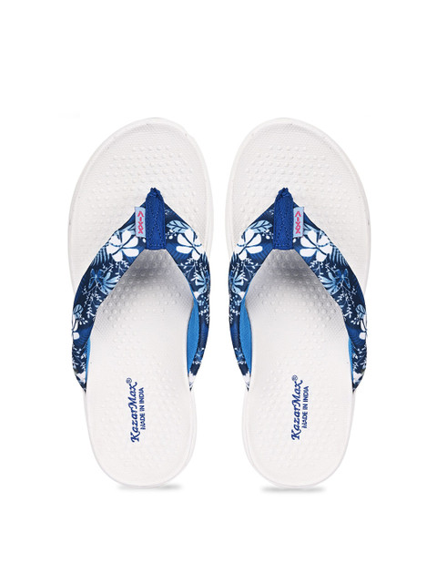 

KazarMax Boys Navy Blue & White Printed Thong Flip-Flops