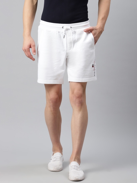 

Tommy Hilfiger Men White Pure Cotton Solid Regular Fit Regular Shorts