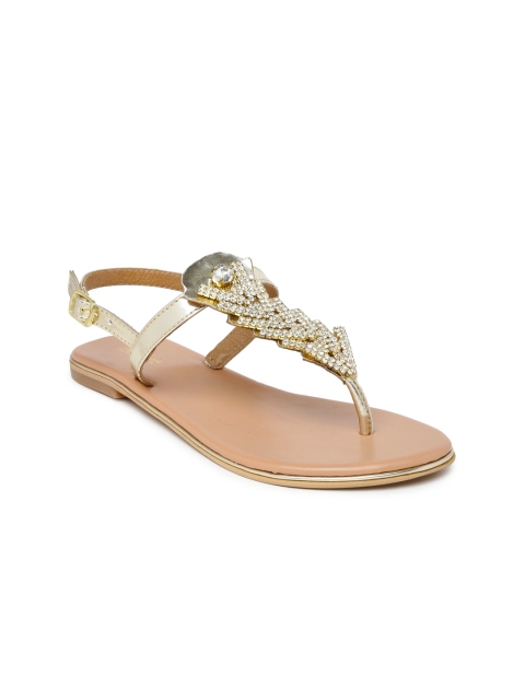 

Tao Paris Women Gold-Toned Embellished Flats