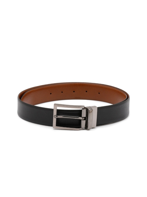 

MONOCHROME Men Black & Brown Textured Reversible Belt
