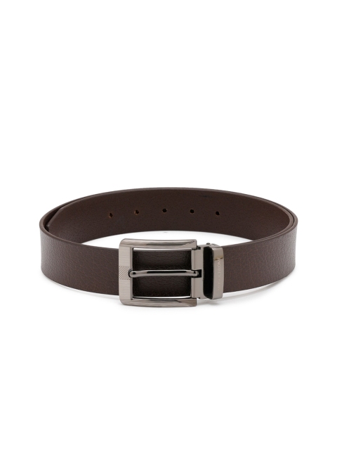 

MONOCHROME Men Brown & Silver-Toned Textured Belt