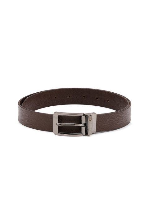 

MONOCHROME Men Brown & Silver-Toned Textured Belt