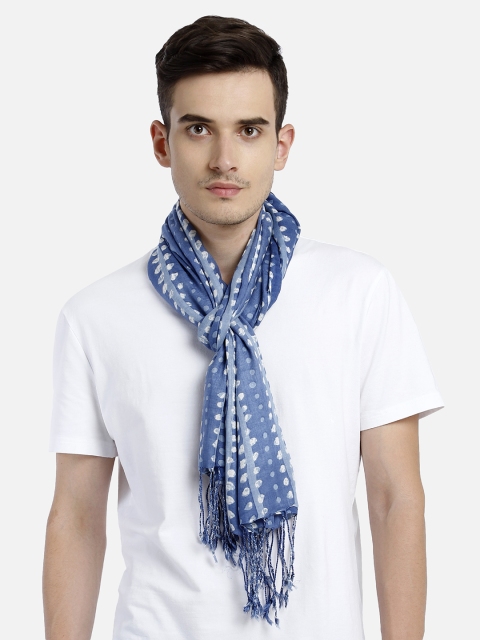 

Aditi Wasan Men Blue & White Printed Stole
