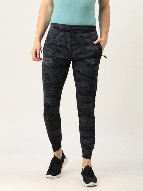 

Sports52 wear Men Black & Grey Camouflage Printed Slim Fit Joggers