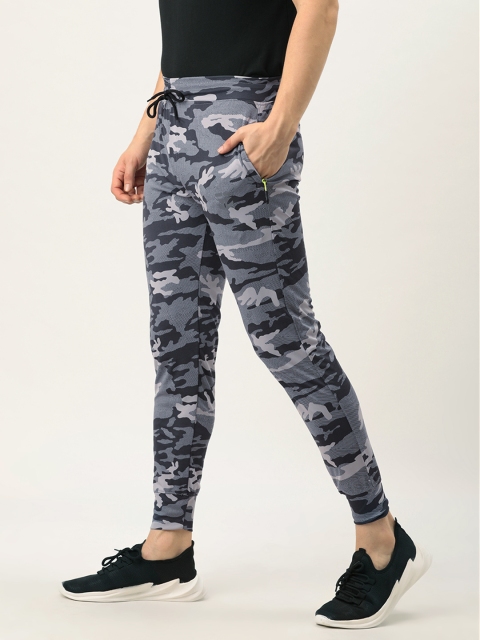 

Sports52 wear Men Grey & Blue Camo Print Slim Fit Joggers