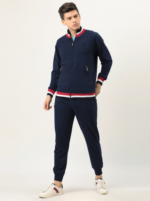 

Sports52 wear Men Navy Blue Solid Tracksuit
