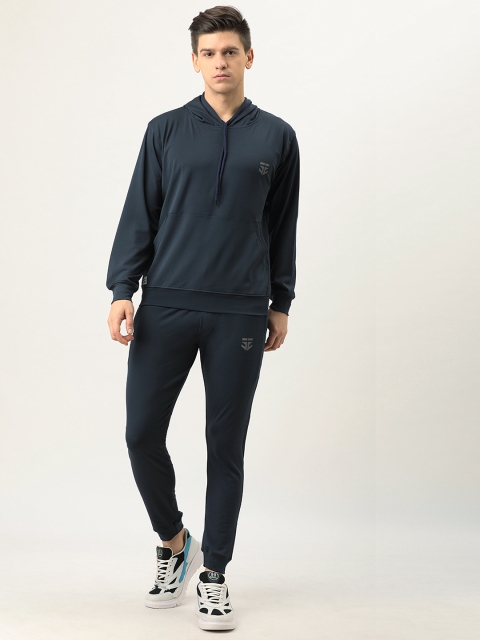 

Sports52 wear Men Navy Blue Solid Tracksuit