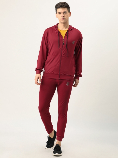 

Sports52 wear Men Maroon Solid Tracksuit