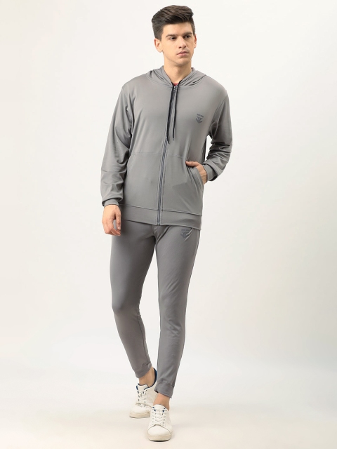 

Sports52 wear Men Grey Solid Tracksuit