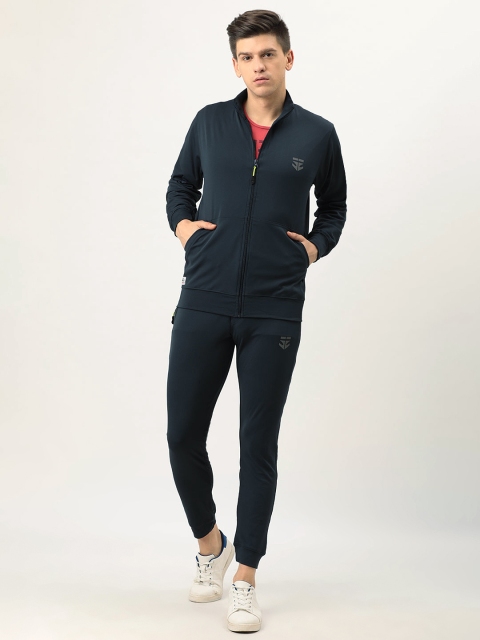 

Sports52 wear Men Navy Blue Solid Tracksuit