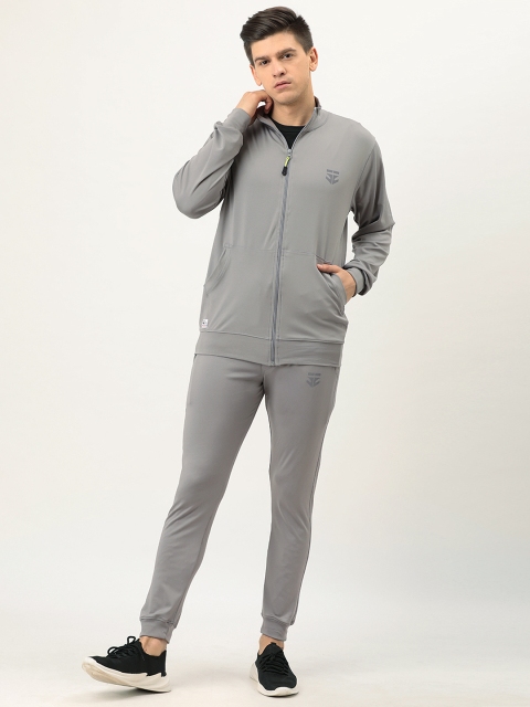 Sports52 wear Men Grey Solid Tracksuit