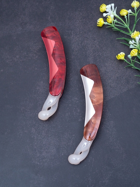 

Golden Peacock Set Of 2 Red Banana Clip