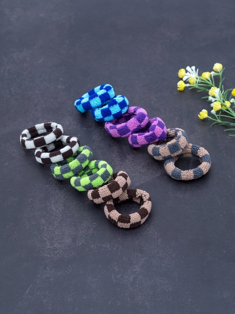 

Golden Peacock Pack of 12 White & Green Ponytail Holders
