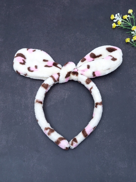 

Golden Peacock Women White Hairband