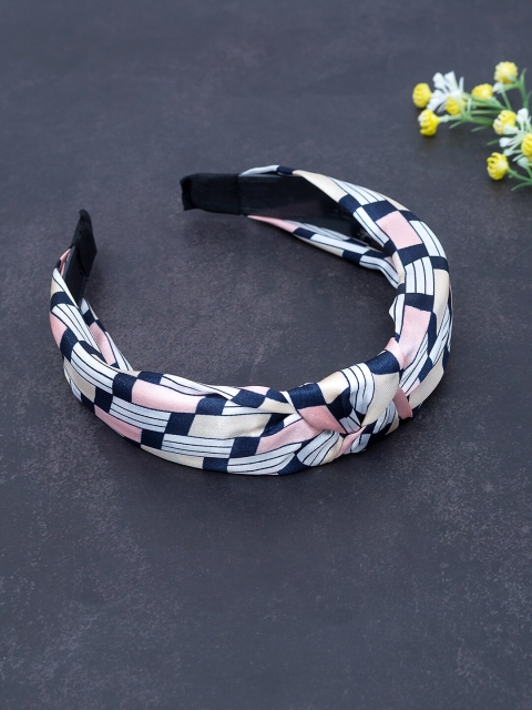 

Golden Peacock Women White Hairband