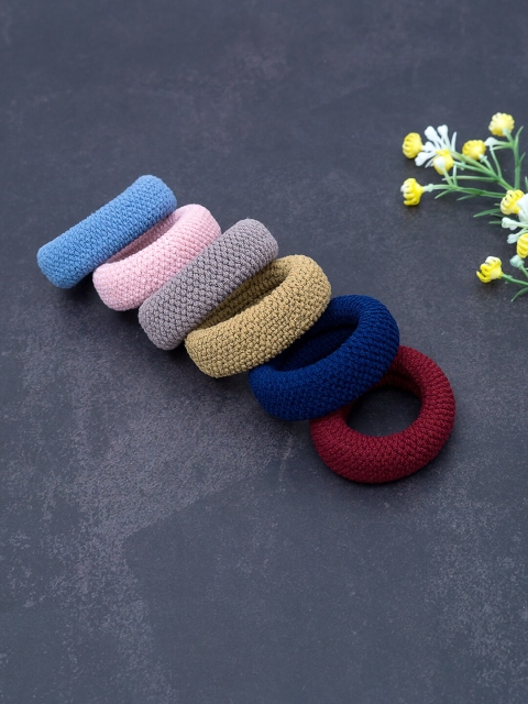 

Golden Peacock Women Pack of 6 Ponytail Holders, Assorted