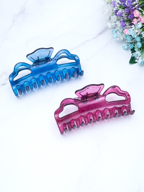 

Golden Peacock Set of 2 Blue & PinkClaw Clip