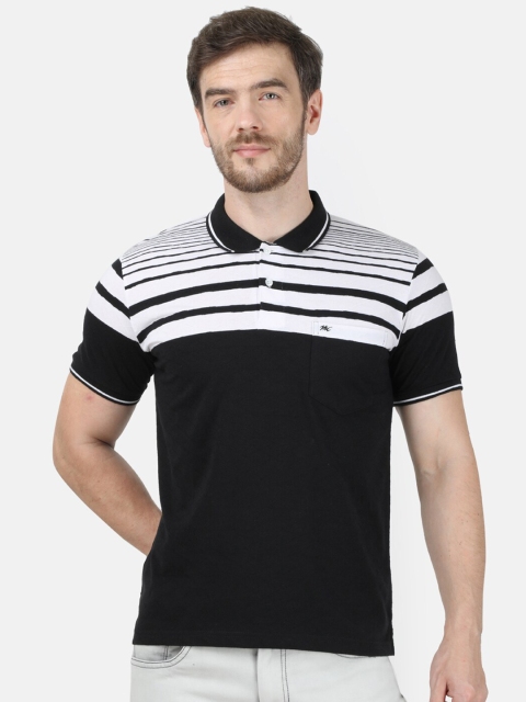 

Monte Carlo Men Black Colourblocked Polo Collar T-shirt