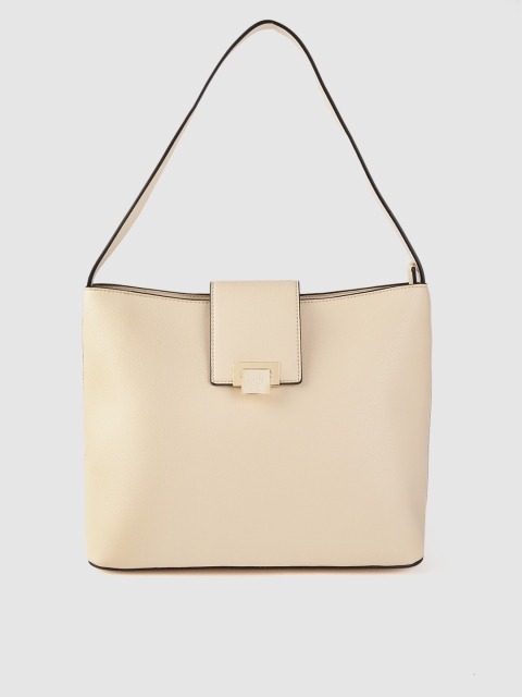 

AND Cream-Coloured Structured Shoulder Bag