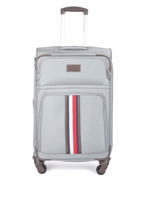 

Tommy Hilfiger Unisex Grey Soft Luggage 360-Degree Skate 4-Wheel Medium Trolley Suitcase