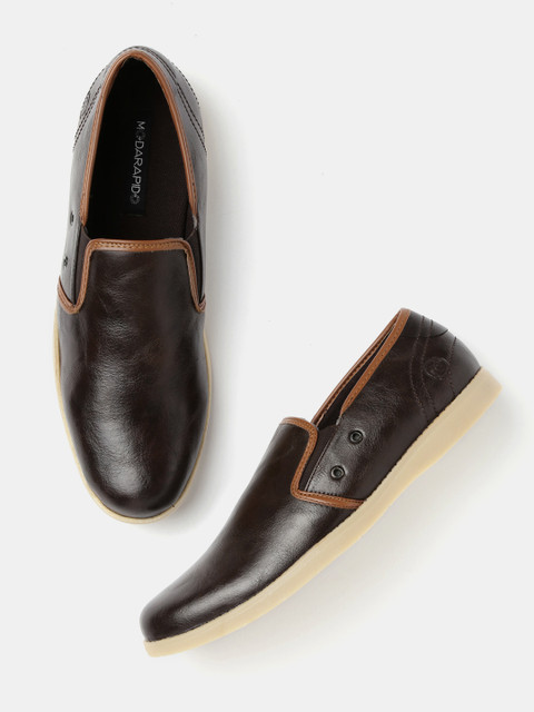 

Moda Rapido Men Brown Solid Regular Slip-On Sneakers