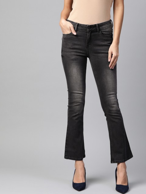 

Allen Solly Woman Charcoal Grey Solid High-Rise Light Fade Stretchable Jeans