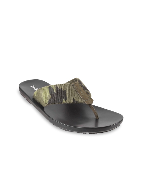

Mochi Men Olive Green & Black Comfort Sandals