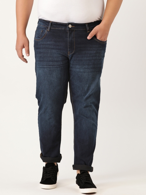 

Sztori Men Plus Size Navy Blue Light Fade Stretchable Jeans