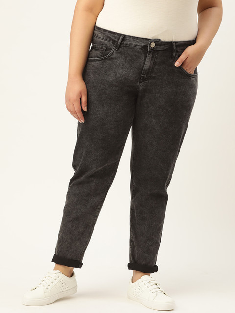 

Sztori Plus Size Women Black Skinny Fit Light Fade Stretchable Jeans