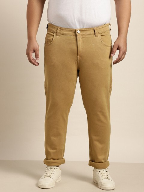 

Sztori Men Plus Size Khaki Slim Fit Stretchable Jeans