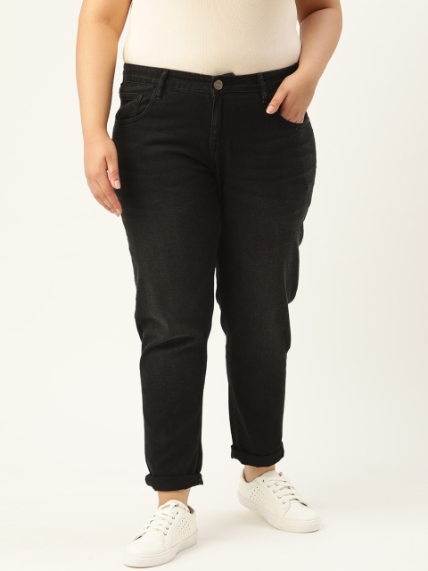 

Sztori Plus Size Women Black Skinny Fit Stretchable Jeans