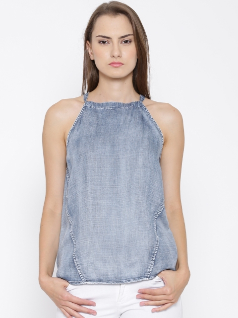 

Vero Moda Blue Washed Denim Top