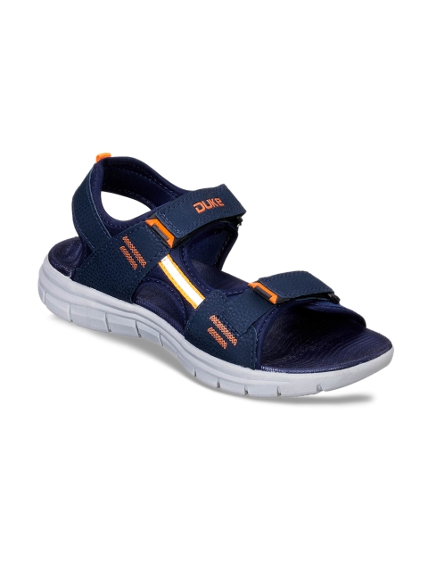 

Duke Men Navy Blue & Orange Sports Sandals