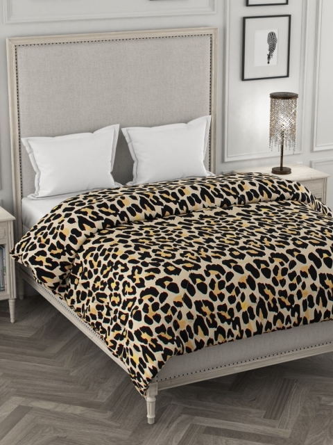 

A Homes Grace Beige & Black Abstract AC Room 300 GSM Double Bed Comforter