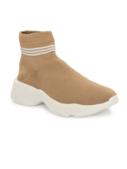 

Big Fox Men Beige Mesh Mid-Top Running Shoes
