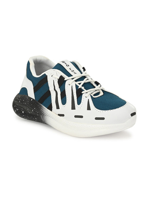 

Big Fox Men Green & White Synthetic Mid-Top Running Shoes