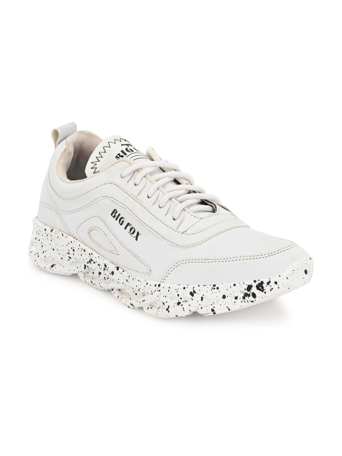 

Big Fox Men White & Black Synthetic Running Shoes
