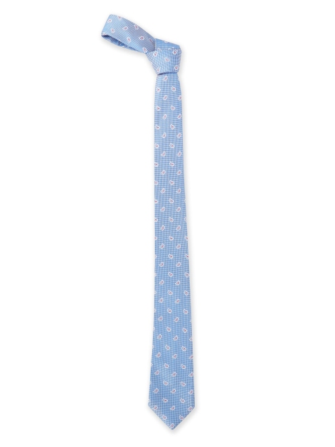 

Peter England Blue & White Printed Broad Tie